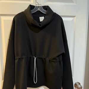 Varley Freya Funnel Neck Sweatshirt. 
Black